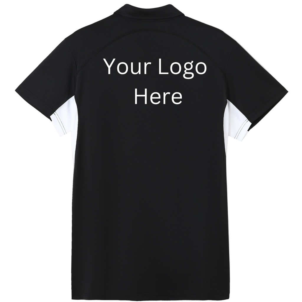 Printed work polo black/white image 1