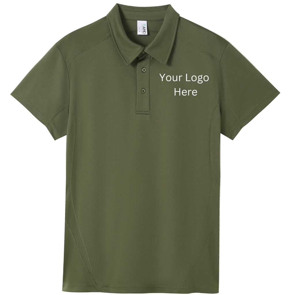 Printed work polo Olive image 0