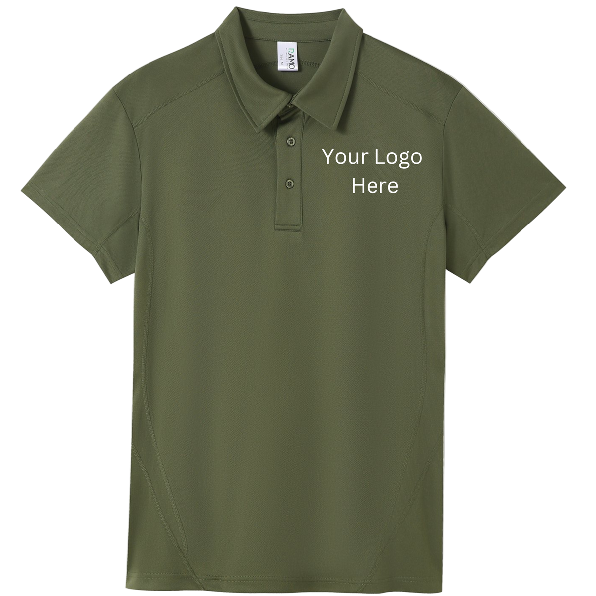 Printed work polo Olive image 0