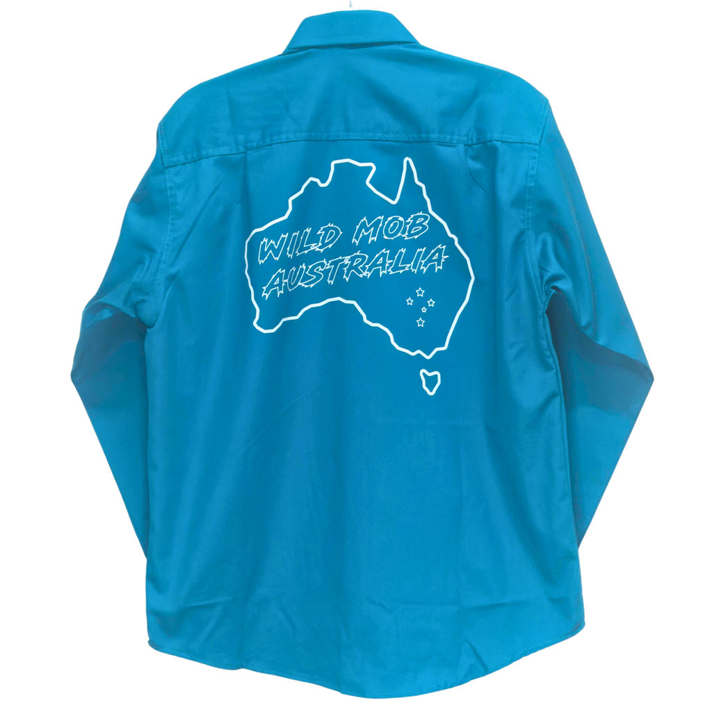 UNISEX Wild Mob Work shirt Teal image 1