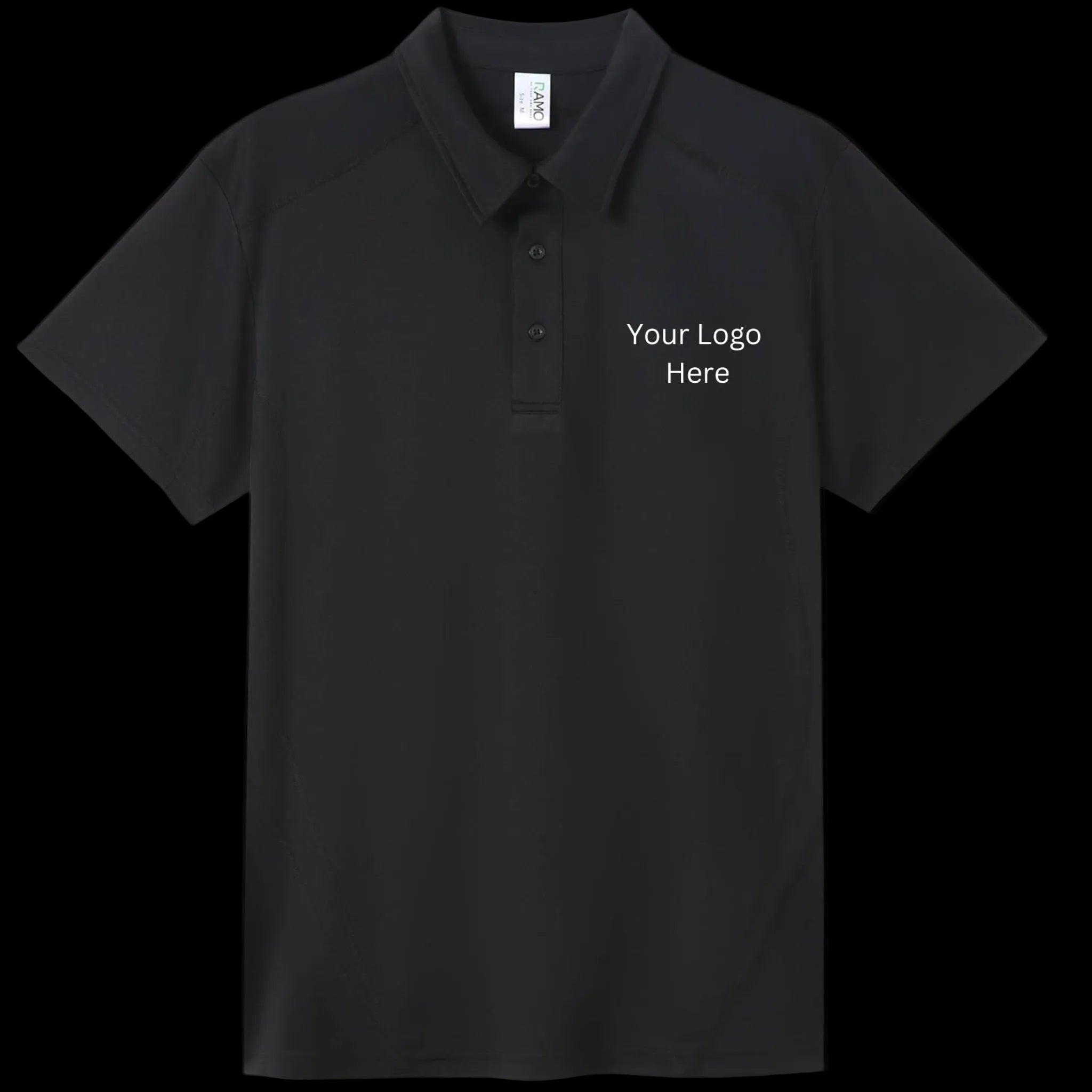 Printed work polo black image 0