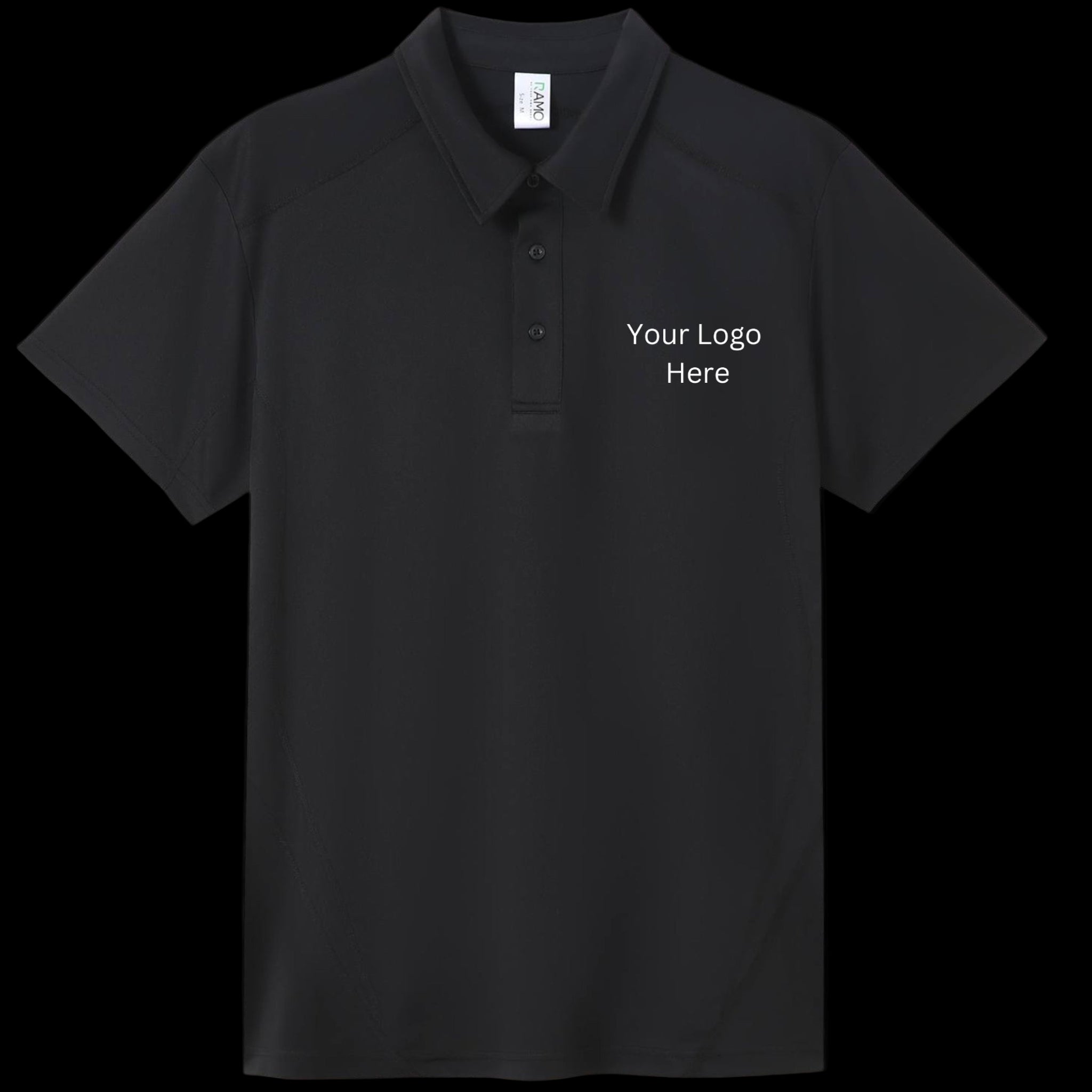 Printed work polo black image 0