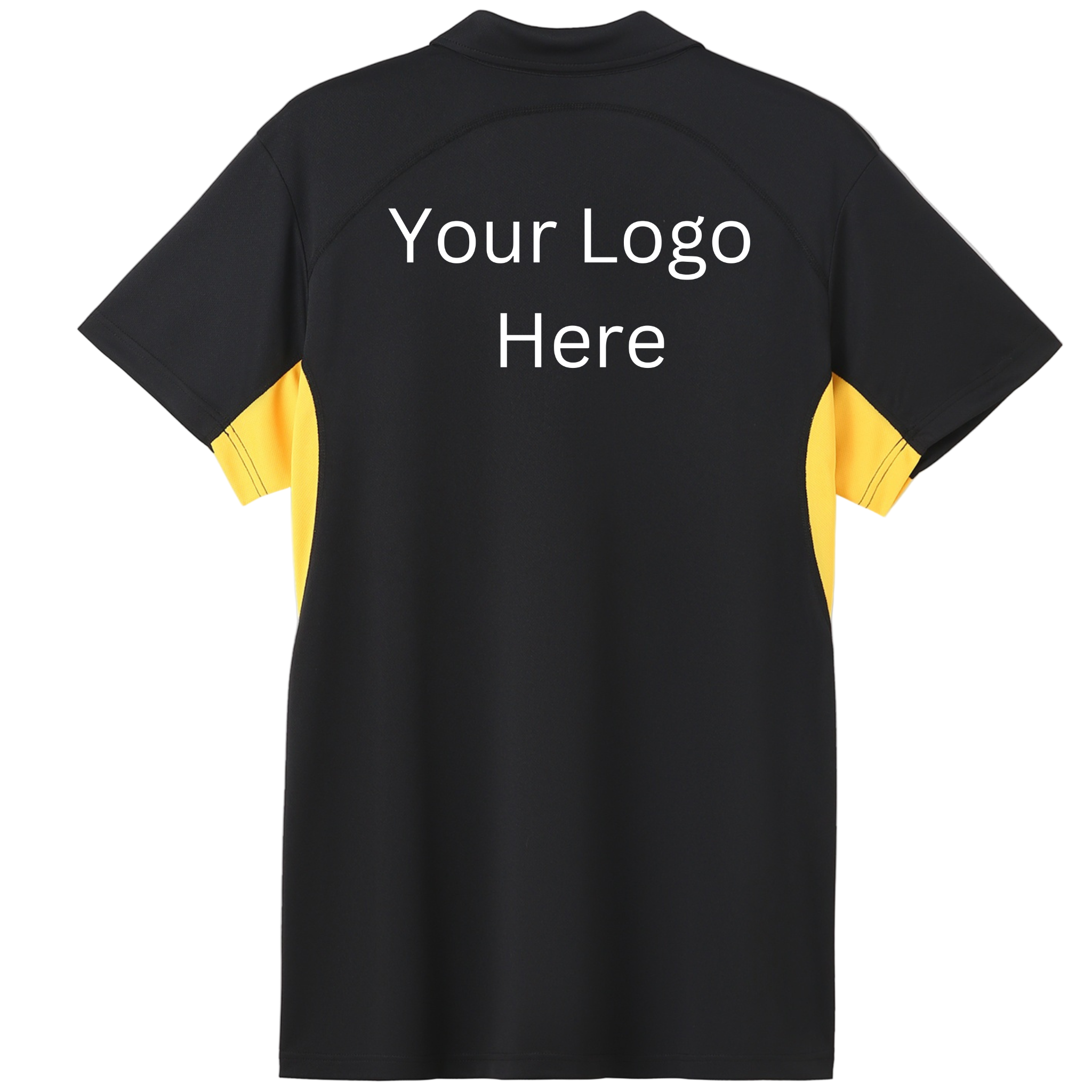 Printed work polo black/gold image 1