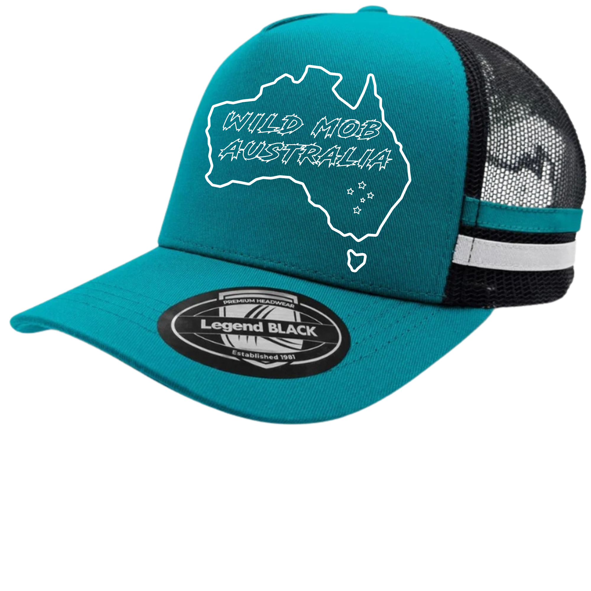 Wild Mob Australia Trucker Cap Teal with new logo image 0