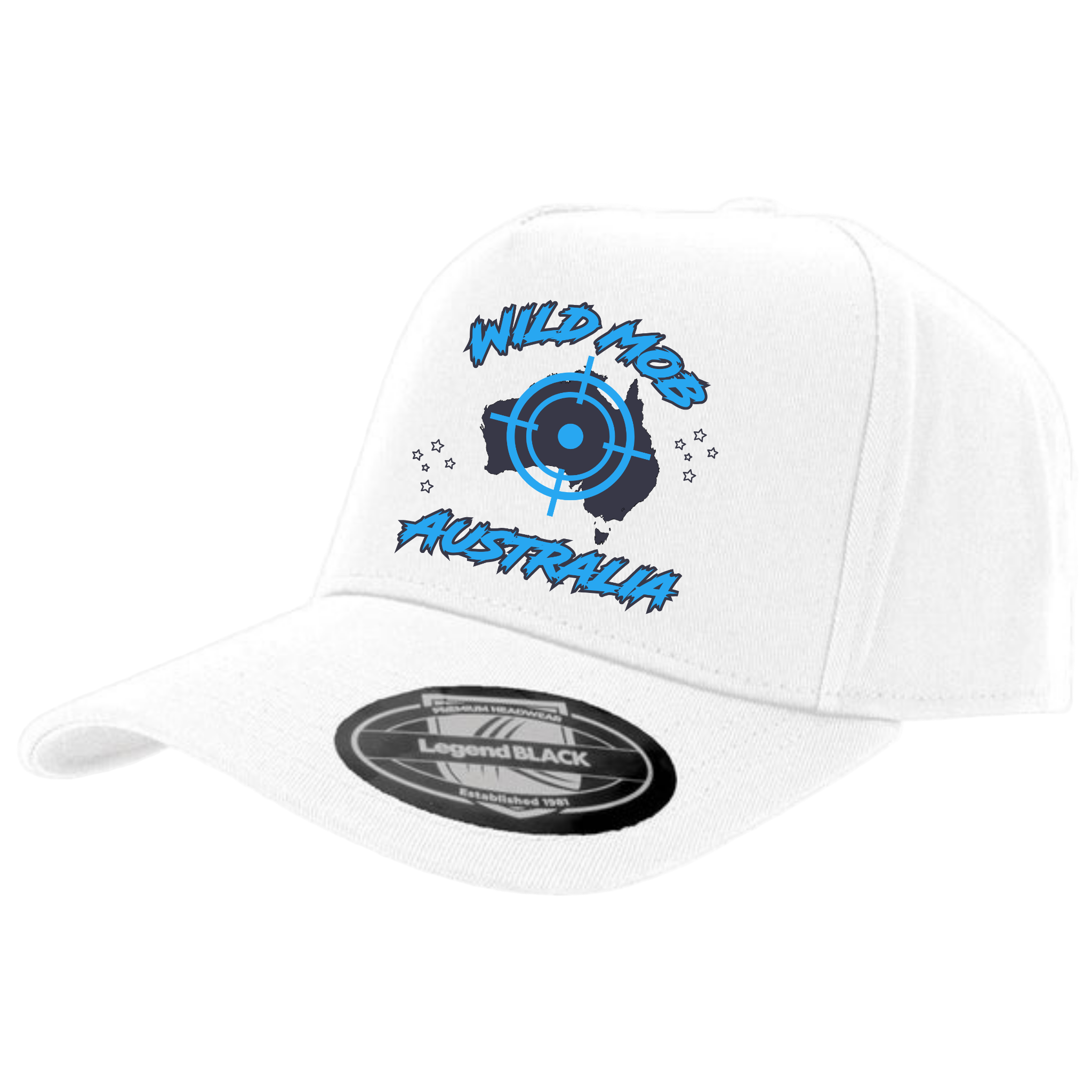 blue on white hat image 0