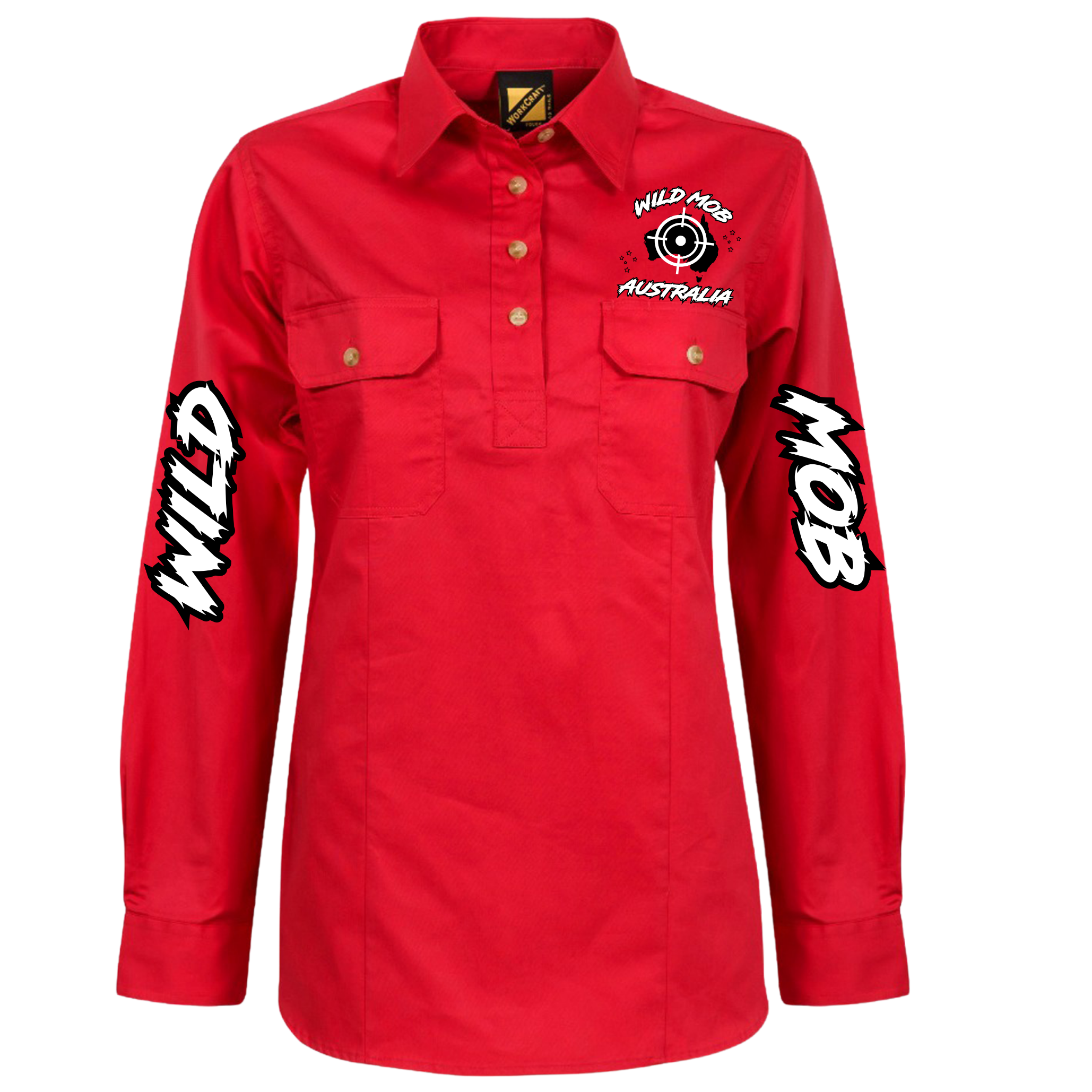 Women's Wild Mob Workshirt Red image 0