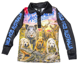 Kids Dare To Be Wild Long-Sleeve Fishing Shirt – UPF 50, Sizes 4–10 | Wild Mob