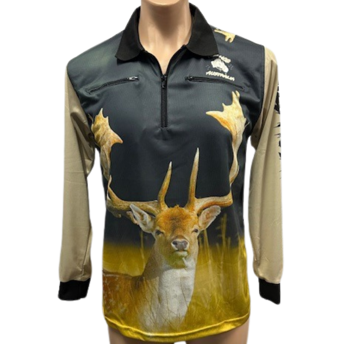 Fallow Deer Fishing Shirt with Zipper pockets