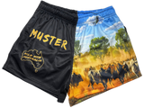 Helicopter Muster Kids footy shorts with pockets