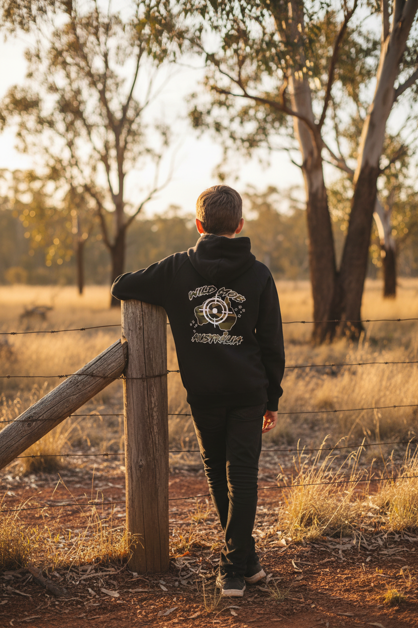 Kid's Wild Mob Signature Hoodie Camo Back
