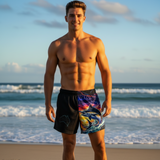 Wild Mob Australia footy shorts with Zipper pockets - Marlin design