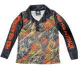 Kids Outback Orange Boar Long-Sleeve Fishing Shirt – UPF 50, Sizes 4–10 | Wild Mob