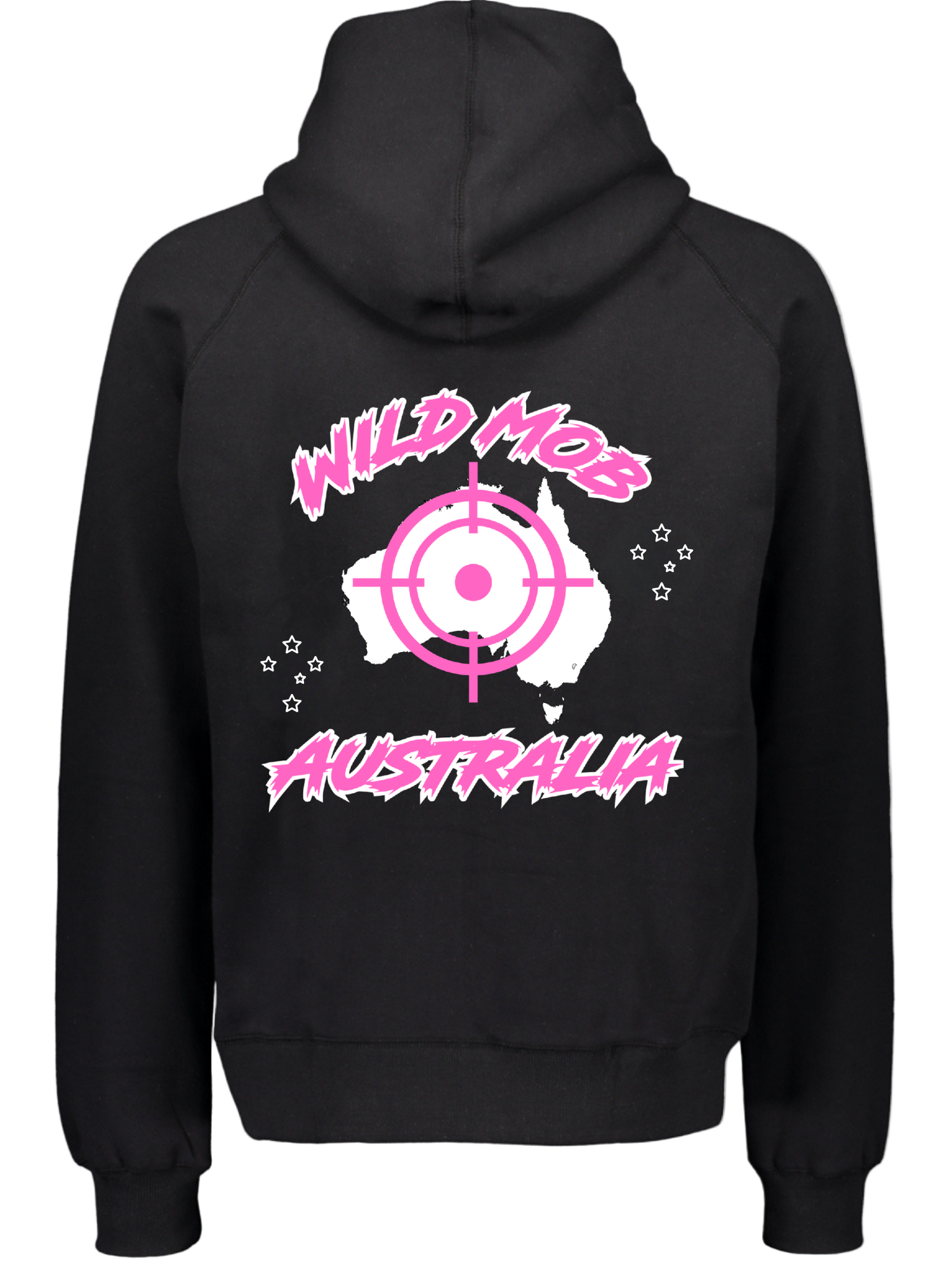 Women's Wild Mob Signature Hoodie Pink on Black
