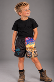 Kids Dare to Be Wild Footy Shorts – Sizes 4–12 | Wild Mob