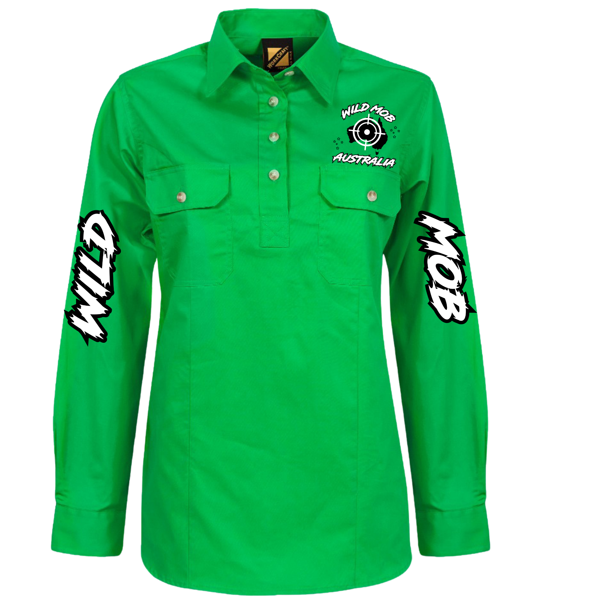 Women's Wild Mob Workshirt Green image 0