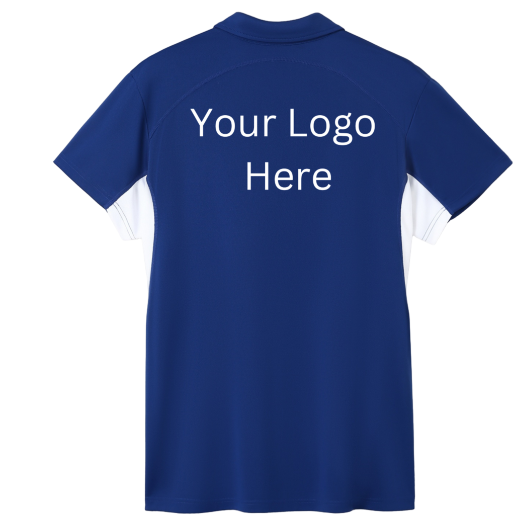 Printed work polo blue/white image 1