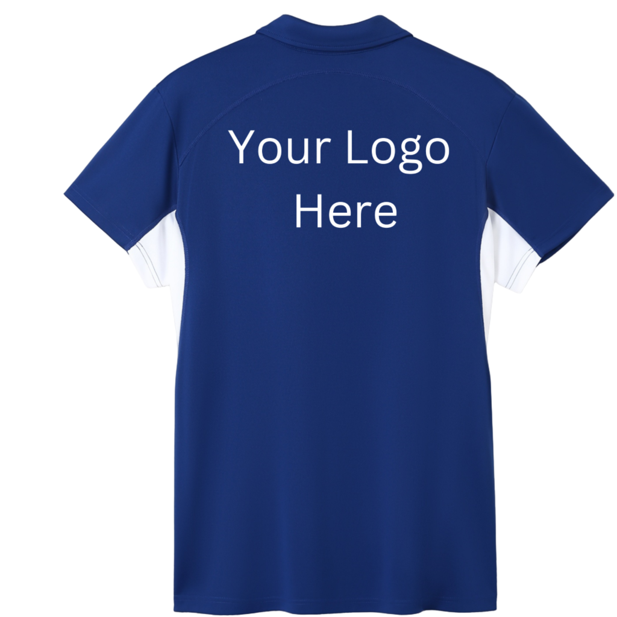 Printed work polo blue/white image 1