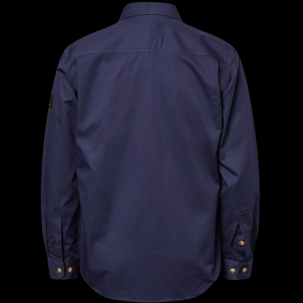 Men's Half Placket Full Coloured Shirt Navy image 1