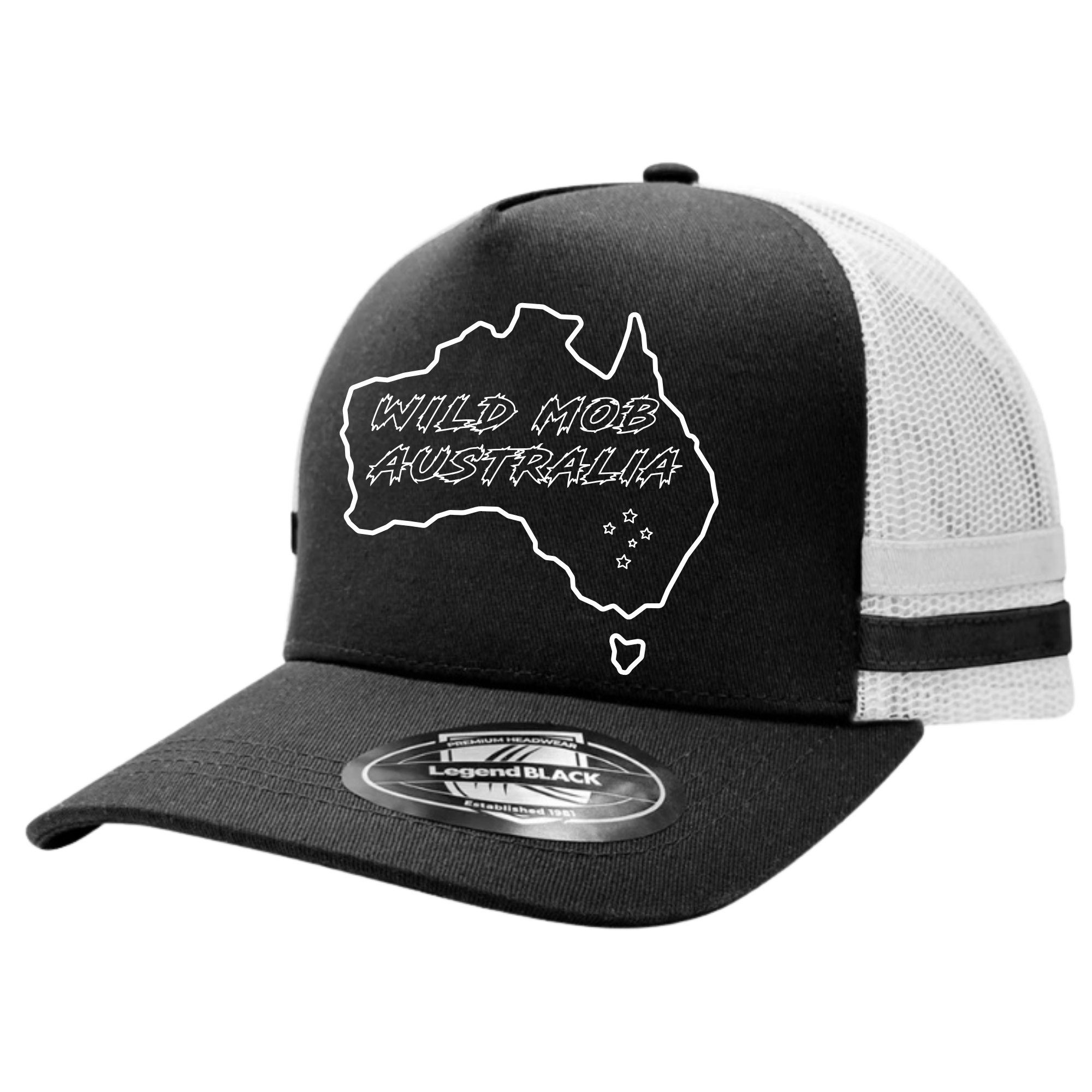 Wild Mob Australia Trucker Cap Black with New logo image 0