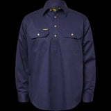 Men's Half Placket Full Coloured Shirt Navy image 0