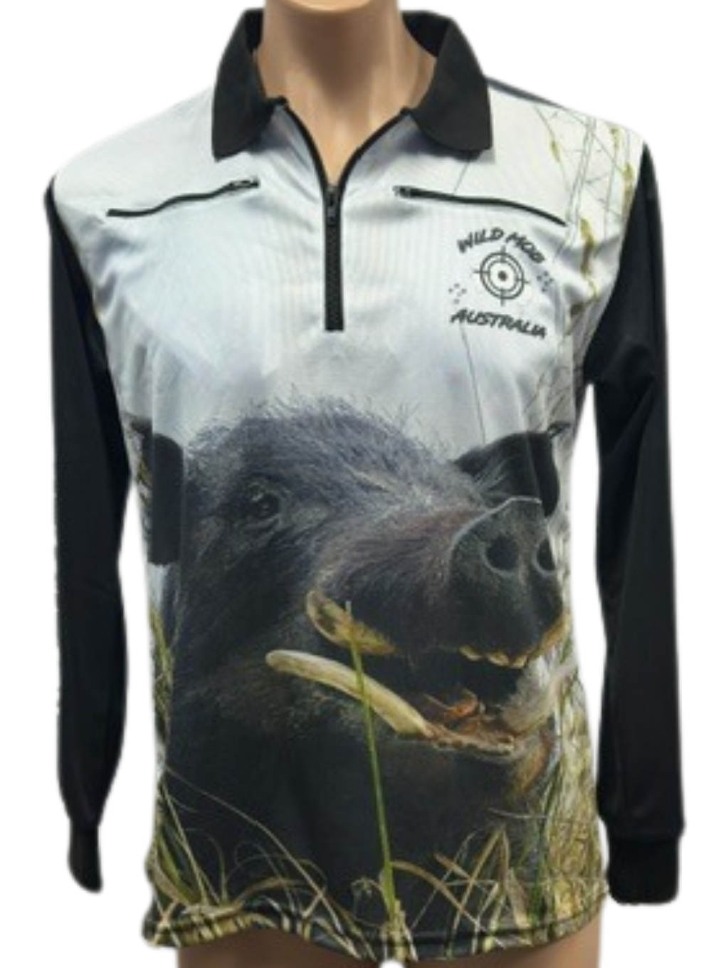 Big Boar Fishing Shirt with Zipper Pockets