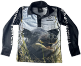 Big Tusky Boar Fishing Shirt Kids