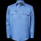 Men's Half Placket Full Coloured Shirt Light Blue image 0