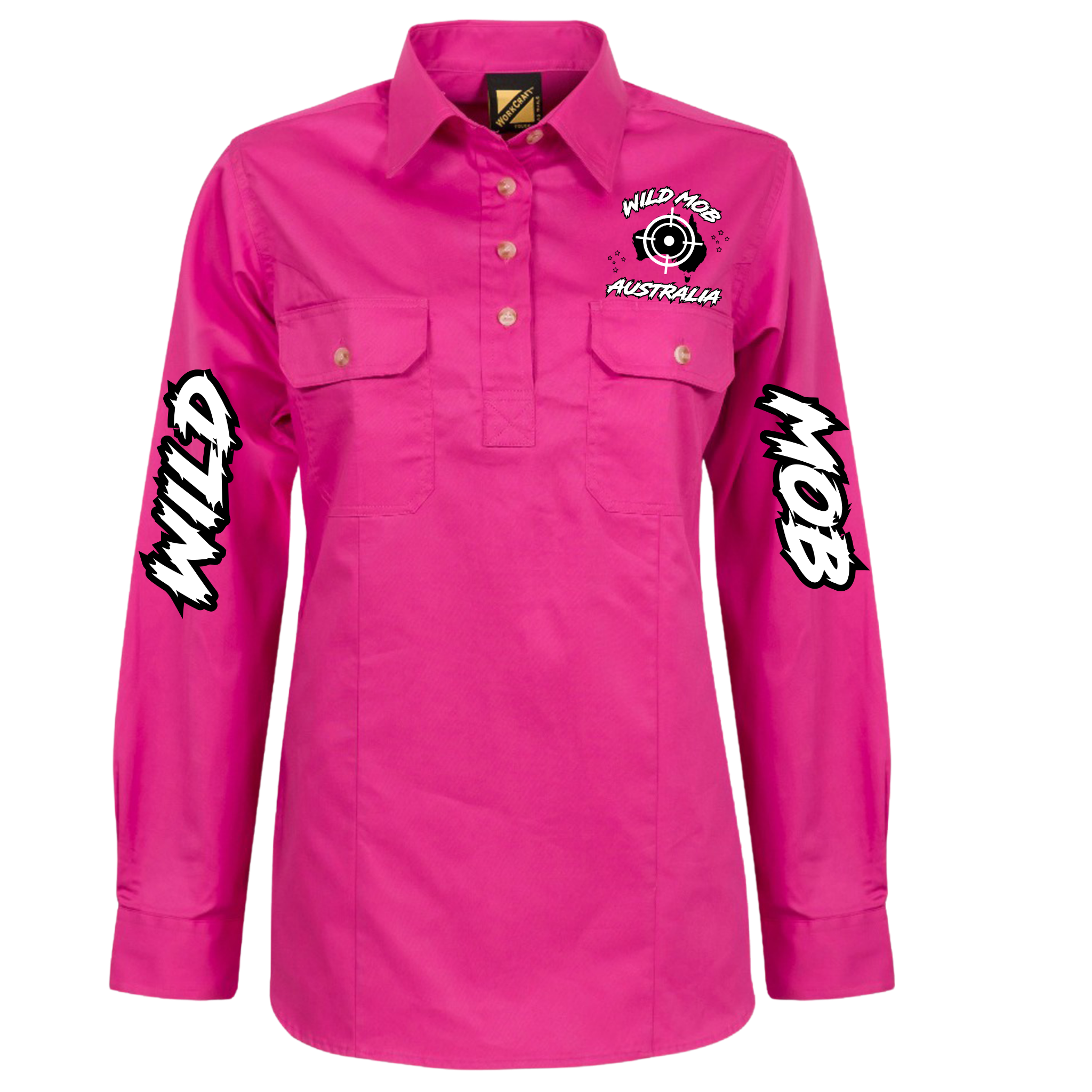 Women's Wild Mob Workshirt Pink image 0