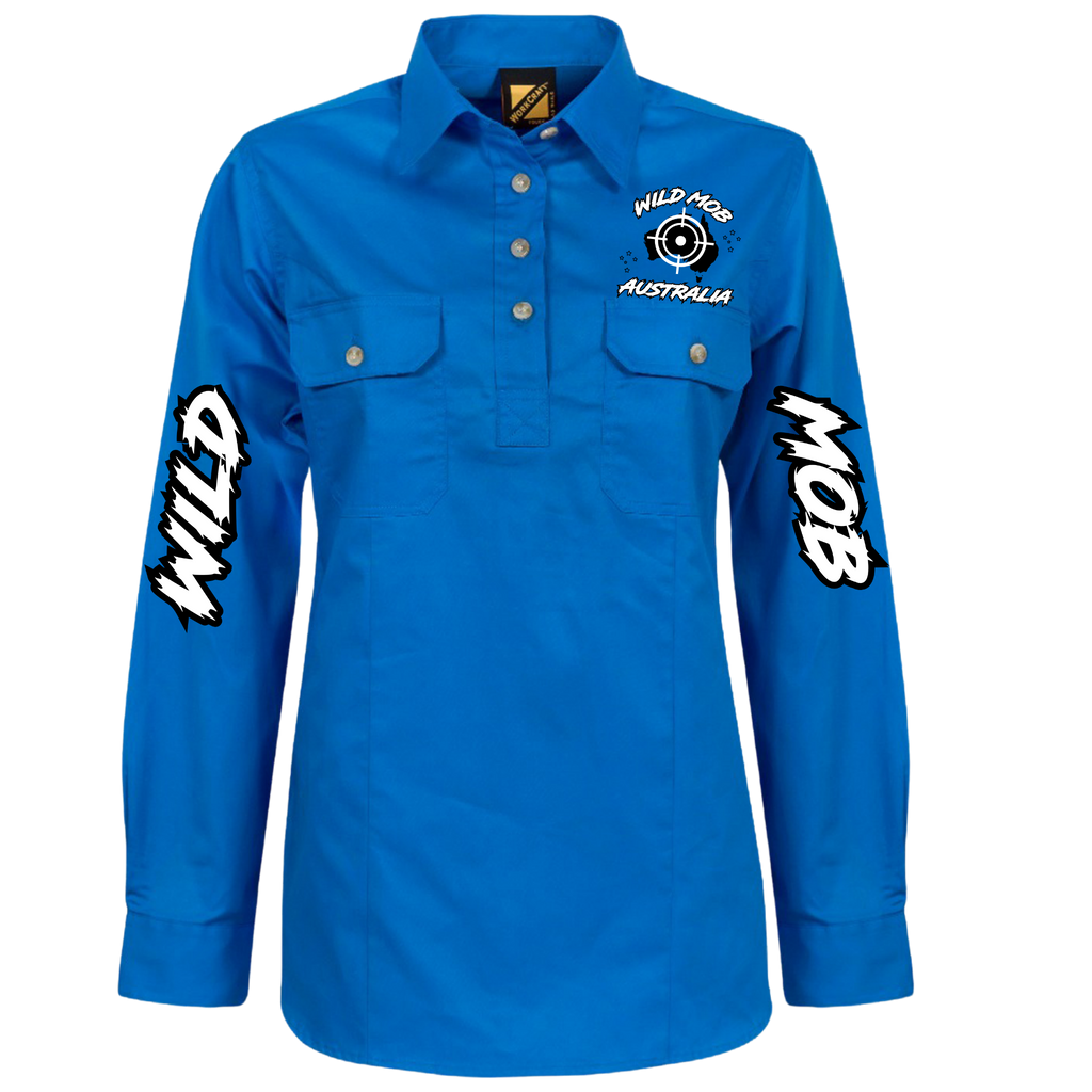 Women's Wild Mob Workshirt Blue image 0