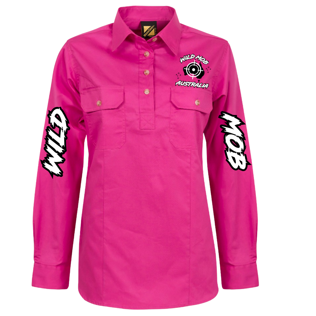Kid's Wild Mob Workshirt Pink image 0