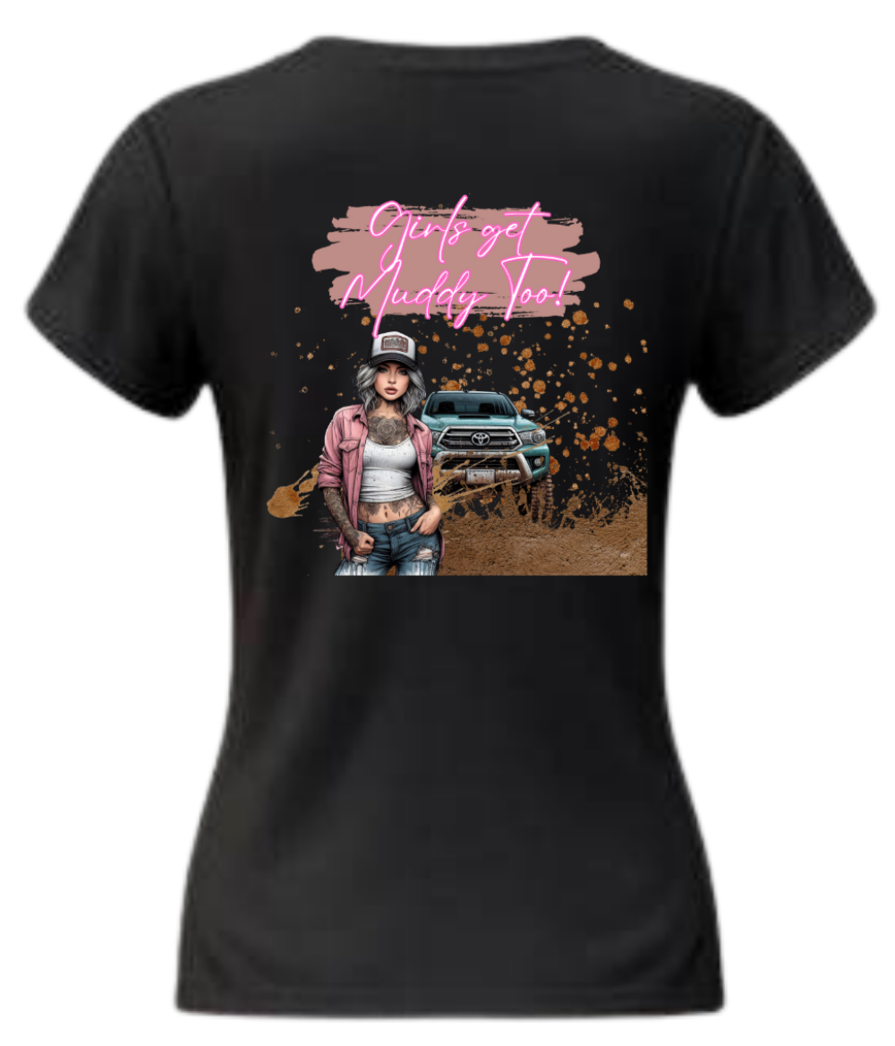 Girls get muddy too tshirt image 0