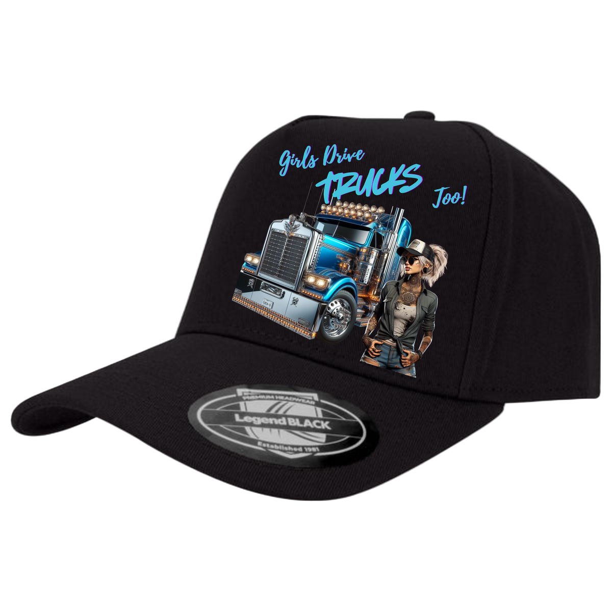 Girls Drive Trucks Too hat image 0