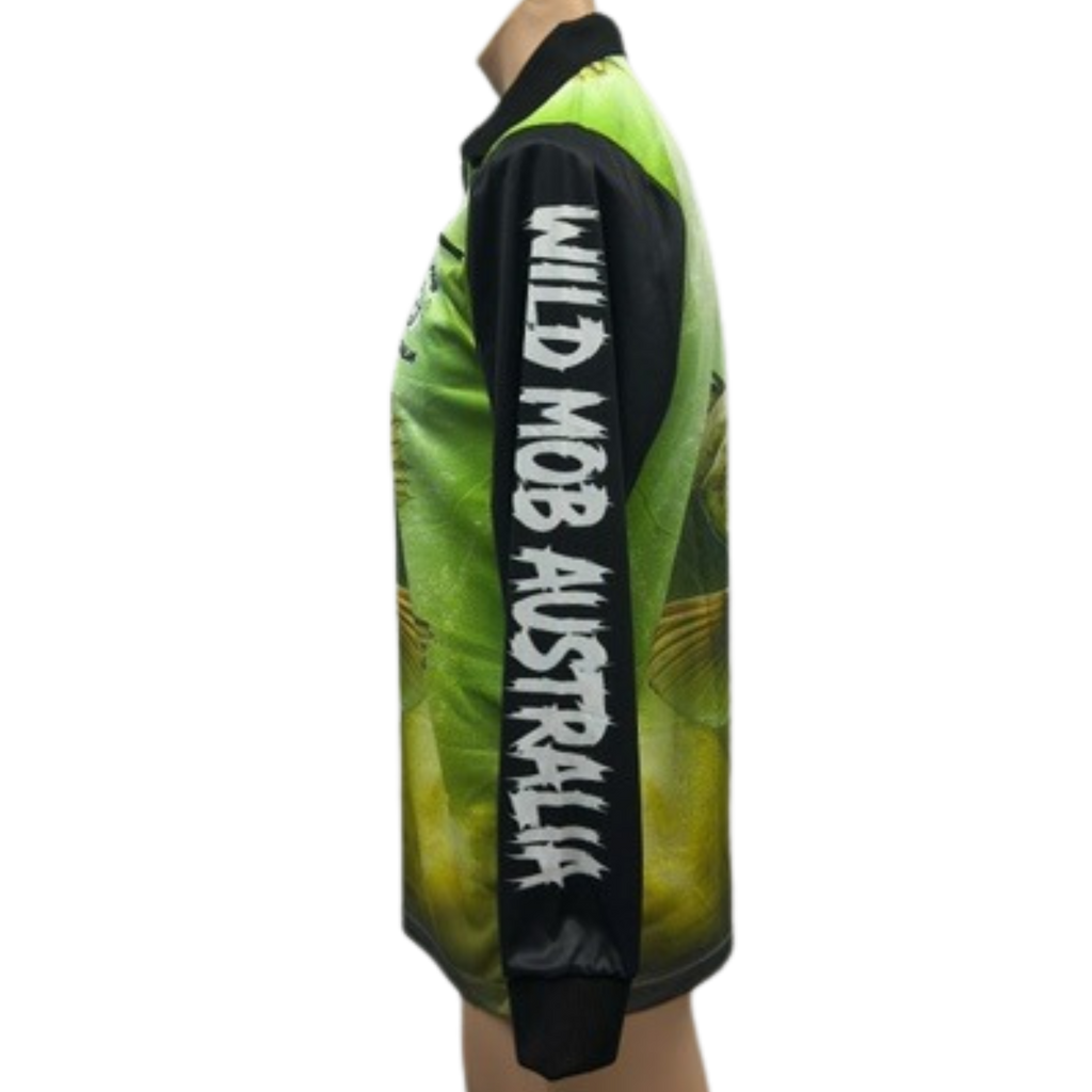 Green Cod Fishing Shirt with Zipper pockets image 1