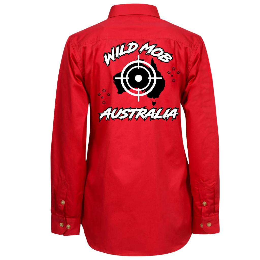 Women's Wild Mob Workshirt Red image 1