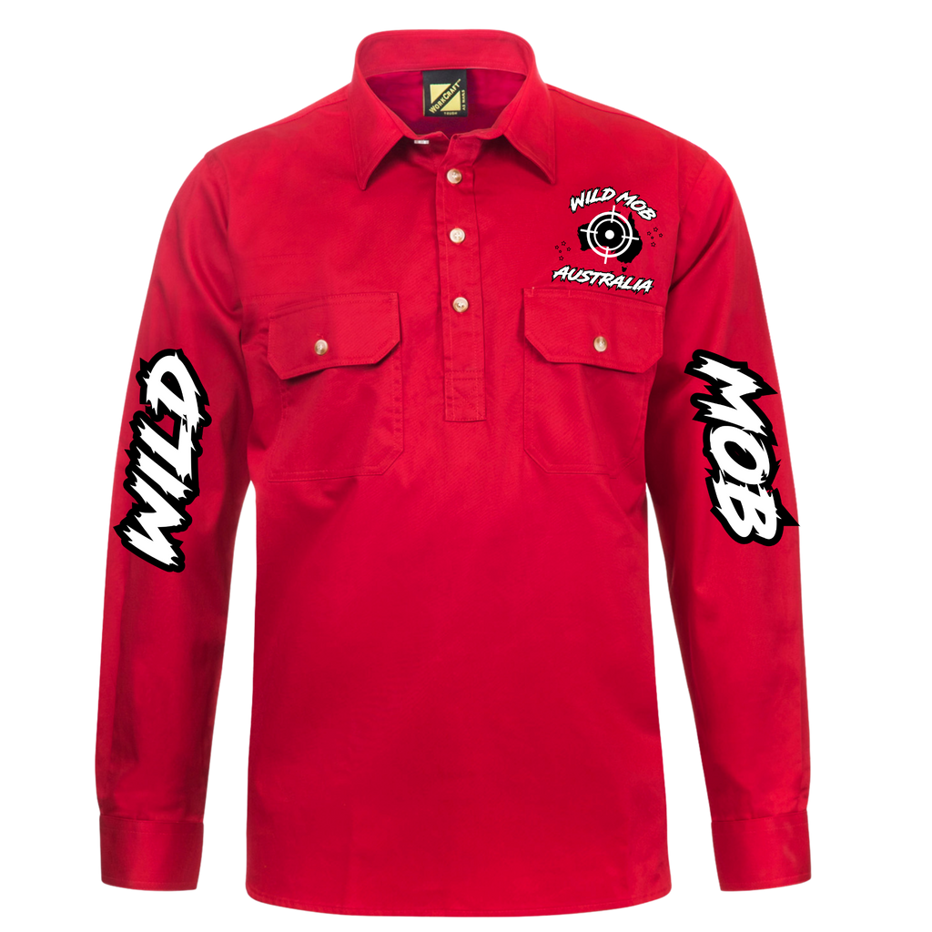 Kids Wild Mob Workshirt Red image 0