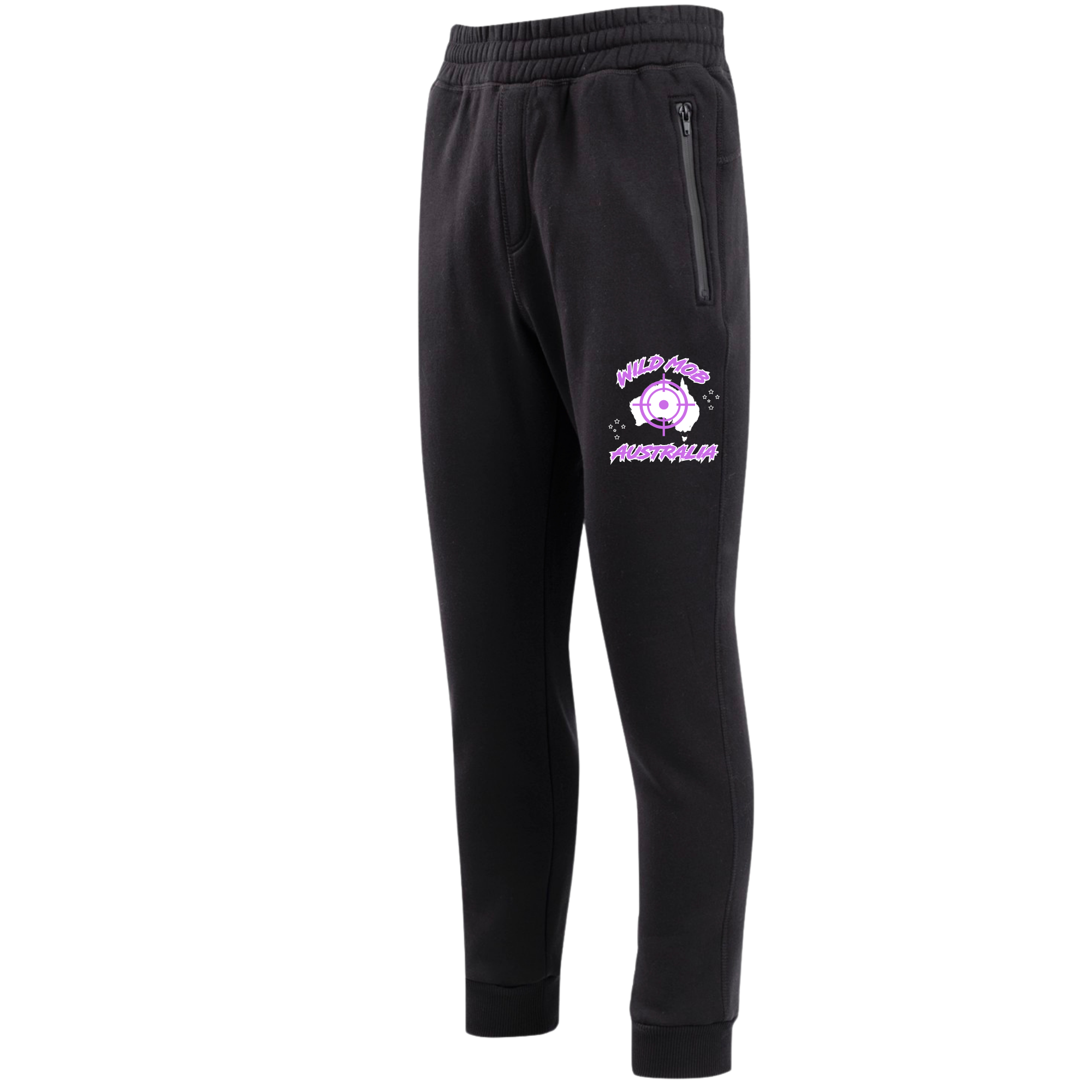 Men's Wild Mob Signature Trackies small logo Purple image 0