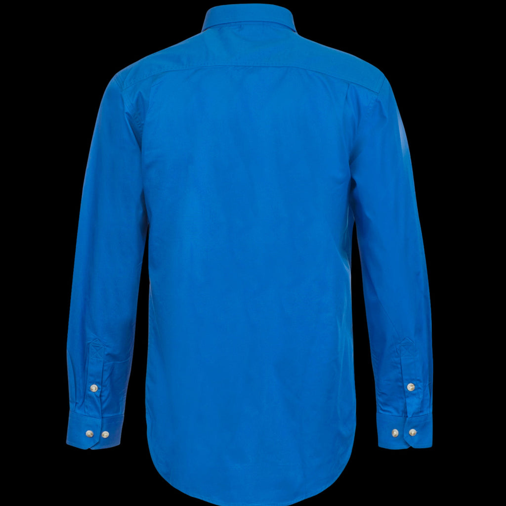 Men's Half Placket Full Coloured Shirt Cobalt Blue image 1