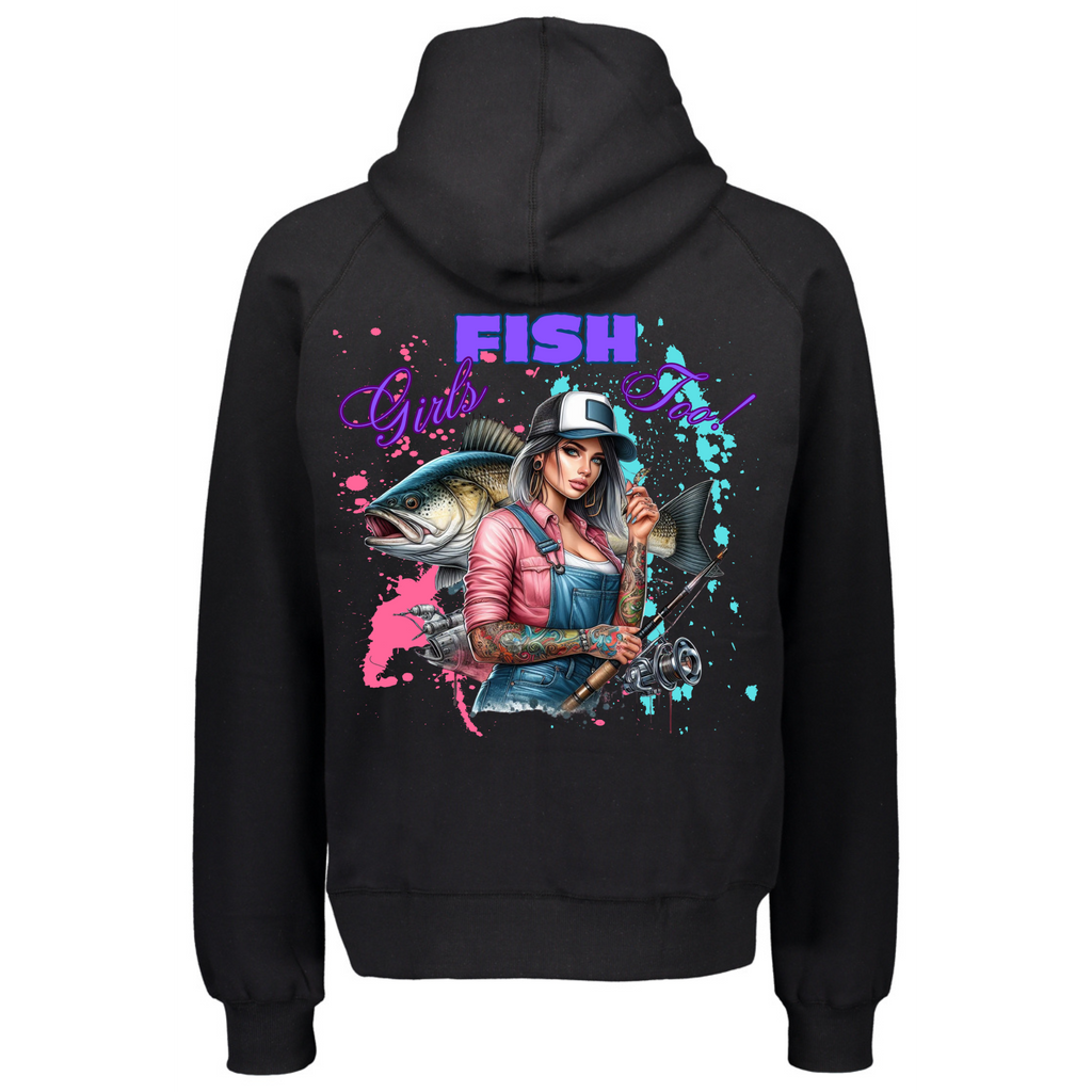 Women's Wild Mob Hoodie Girls Fish Too