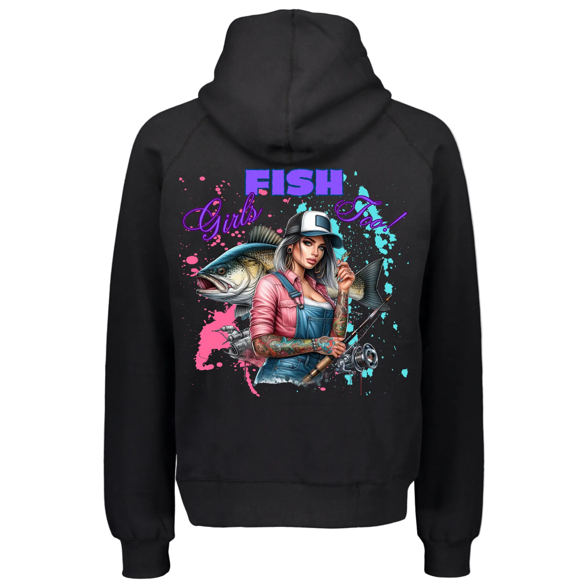 Women's Wild Mob Hoodie Girls Fish Too
